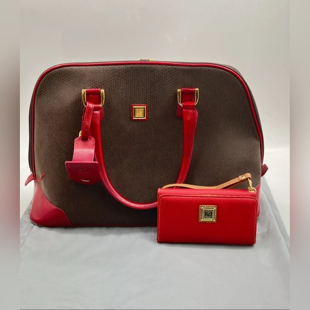 2 DIANE VON FURSTENBERG Designer Large Dome Bag + Stone Mountain Wallet Set